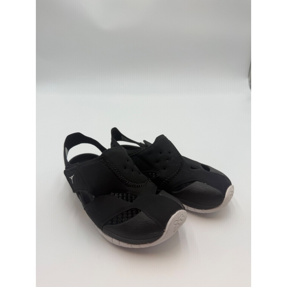 Jordan Flare Black White Kids Sandals Size 10C